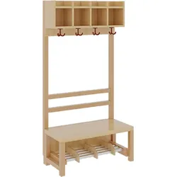 Komplettgarderobe mit einfacher Ablagereihe