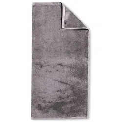 Vossen Duschtuch Vegan Life 67 x 140 cm Baumwolle Grau Dunkelgrau