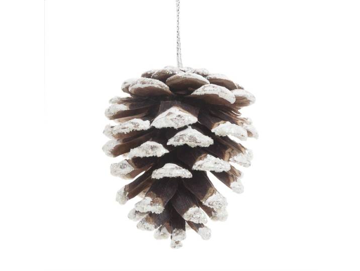 Weihnachtliche Hängedeko, beschneiten Tannenzapfen