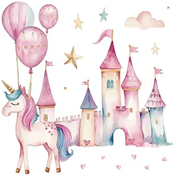WANDAUFKLEBER 100x137cm - Einhornschloss