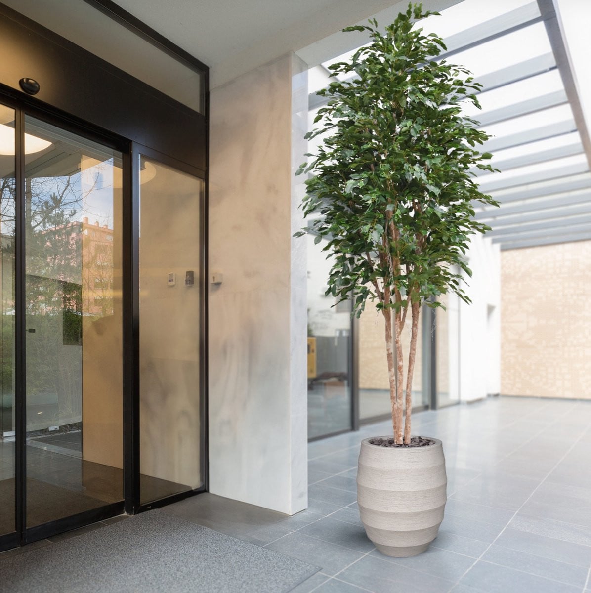 Ficus Exotica Kunstboom Deluxe 300cm groen