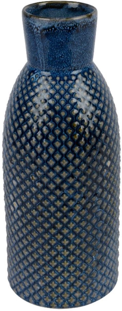 Blauwe porseleinen vaas van Decoris, Hoogte: 26,5 cm