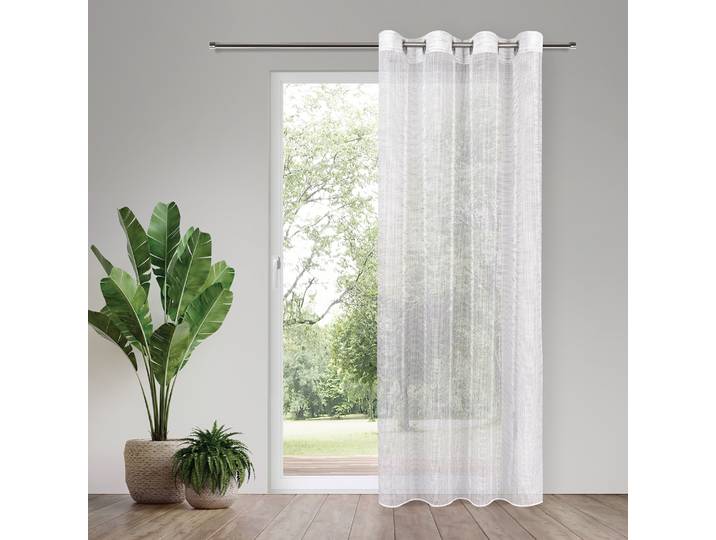 Vorhang GERSTER Bodo Gr. 1, grau (hellgrau), B:140cm H:245cm, Polyester, Gardinen, Vorhang, SB-Ösenschal Bodo
