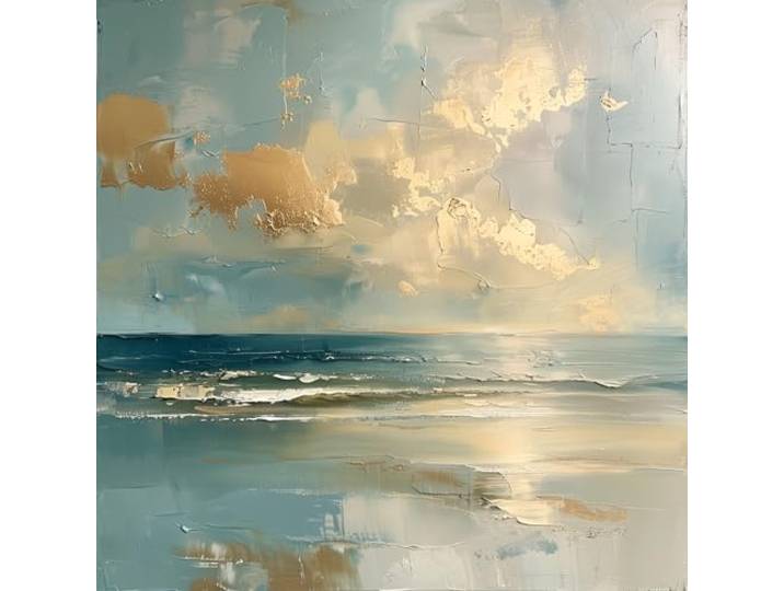Queence Acrylglasbild Goldrush-Collection »Goldener Wald«, Abstrakte Kunst, Baum mit Blättern, Brilliante Tiefenwirkung Hochglanz Quadratisch (AGP01274, 50x50 cm)