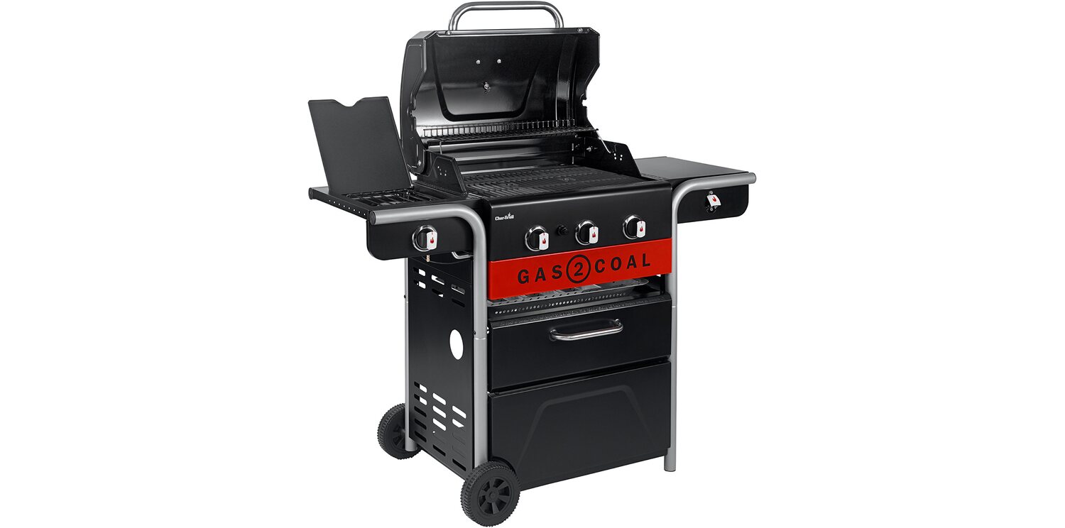 Char-Broil Gasgrill Holzkohlegrill Hybridgrill Gas2Coal 2.0 330 133,4 x 62,9 cm 3-Brenner