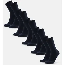 MERINO KNOPF CREW SOCKEN - 5-Pack - Dunklemarine - 43-47