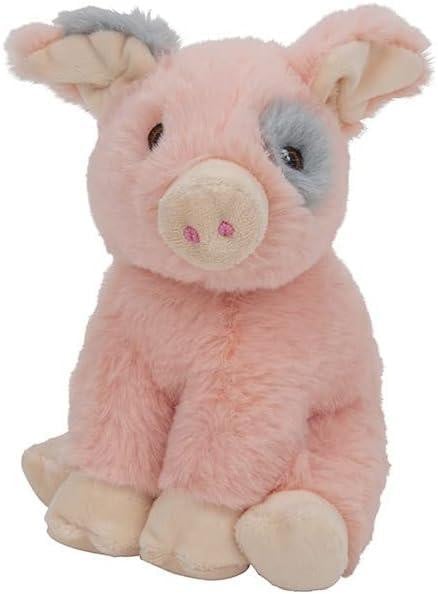 Pluche knuffel varken, 18 cm