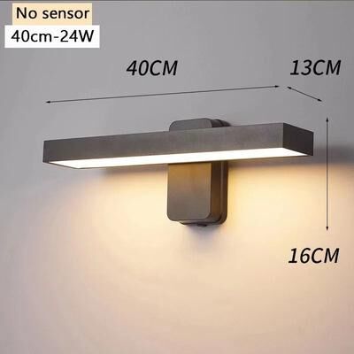 Uplift Picks IP65 LED Outdoor Wall Lamp With Motion Sensor Rotatable Porch Light 40 Cm (wiring) warm Light