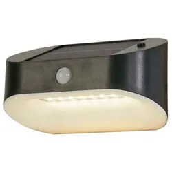 Wandleuchte Solarleuchte LED Außenleuchte Gartenleuchte Grau H 9,5 cm
