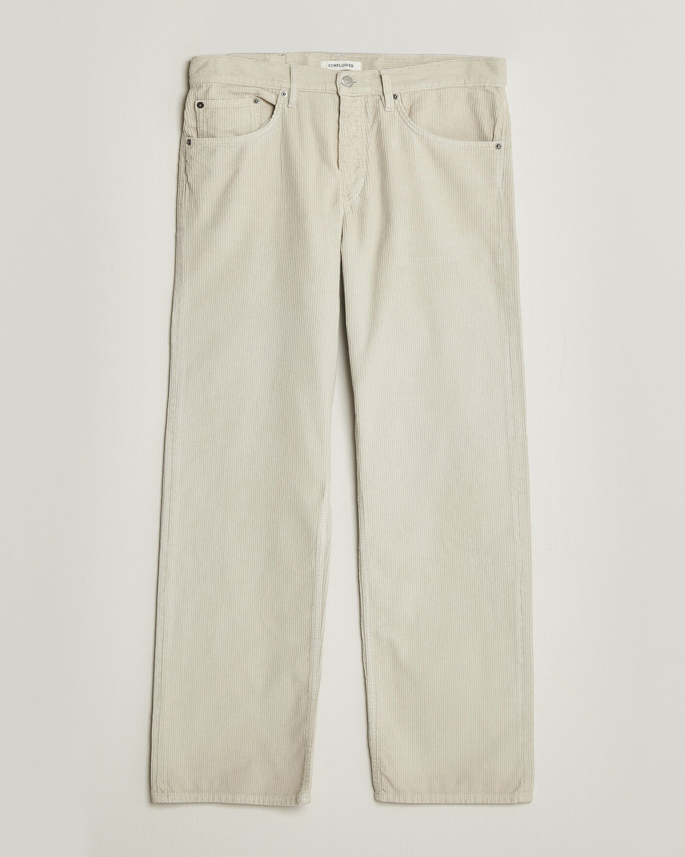 Sunflower Loose Corduroy Pants Ivory men W34 Hvid