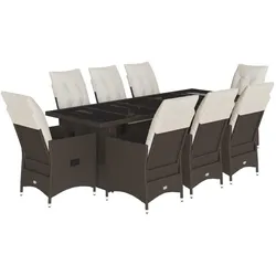 vidaXL, Gartentisch + Balkontisch, Salvatore (Ohne Fussablage) (240 x 90 x 75 cm)