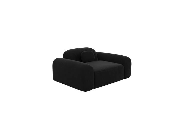 Design Loungesessel „Ravello“ mit Samtbezug Samtbezug Schwarz BLOOMINGLOFT Collection