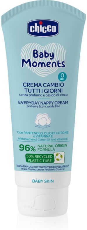 Chicco Baby Moments Everyday Nappy Cream crème pour le soin quotidien des fesses de bébé sans parfum 100 ml