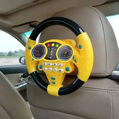 Perfect Picks Market Baby Steering Wheel Toy With Lights And Sounds For Toddlers blue