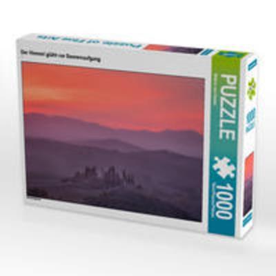 CALVENDO Puzzle Der Himmel glüht vor Sonnenaufgang 1000 Teile Lege-Größe 64 x 48 cm Foto-Puzzle Bild von Markus van Hauten