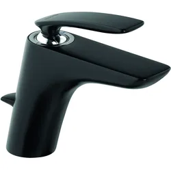 KLUDI BALANCE Waschtisch-Einhandmischer, Einlochmontage, Auslaufhöhe 100mm, 520238775, Farbe: Mattschwarz / Chrom
