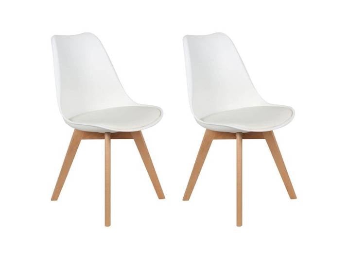 MEDALINE - Lot de 2 Chaises Scandinaves Blanches