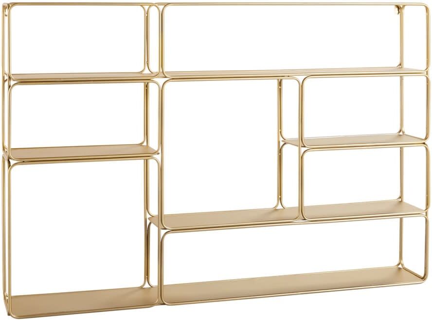 Maisons du Monde Étagère murale en acier doré Doré 120x81x18cm