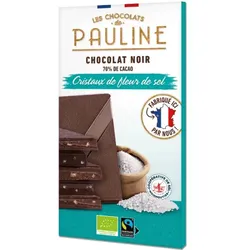Les Chocolats de Pauline Dunkle Schokolade 70% Kakao mit Meersalz bio