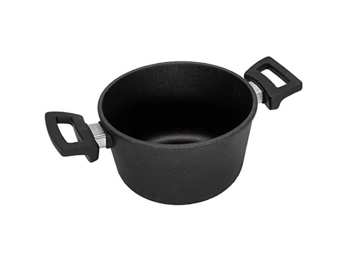 Eurolux Guss-Topf Ø 20 cm Induktion - 3 Liter - kleiner induktiver Universal-Kochtopf Aluguss mit Antihaft-Beschichtung - Made in Germany