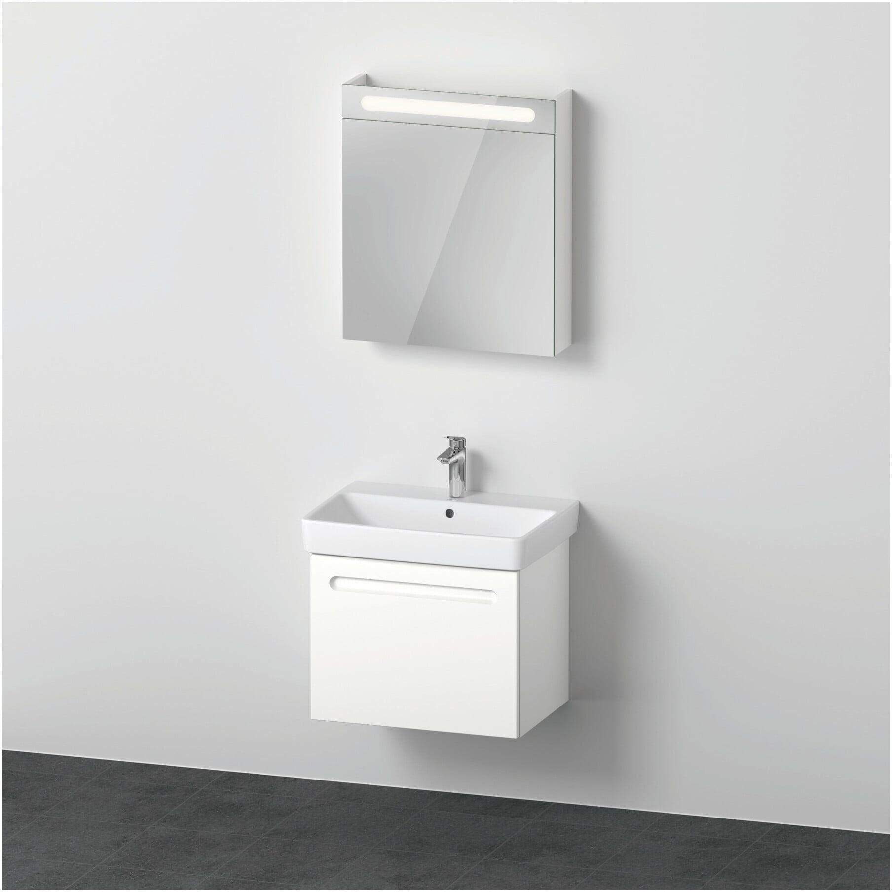 Duravit Möbel-Set No. 1 65cm, Anschlag links, Weiß Matt (N10157L18180000)