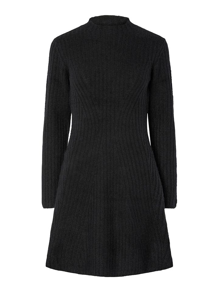 YAS Strickkleid in Schwarz - XS