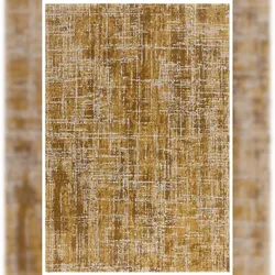 Veloursteppich Texturiert Abstrakt | 120x170cm, 11mm Florhöhe, 13mm Gesamthöhe | Senfgelb | Pflegeleicht | Strapazierfähig | TIBER-Rom | Kadima Design