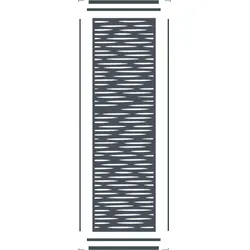 Fiberdeck BOSTON Dekogitter Lamia vertikal 1820x580x2 mm RAL7016