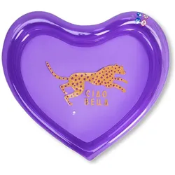Swim Essentials Piscina a Cuore con Motivo Leopardo Viola