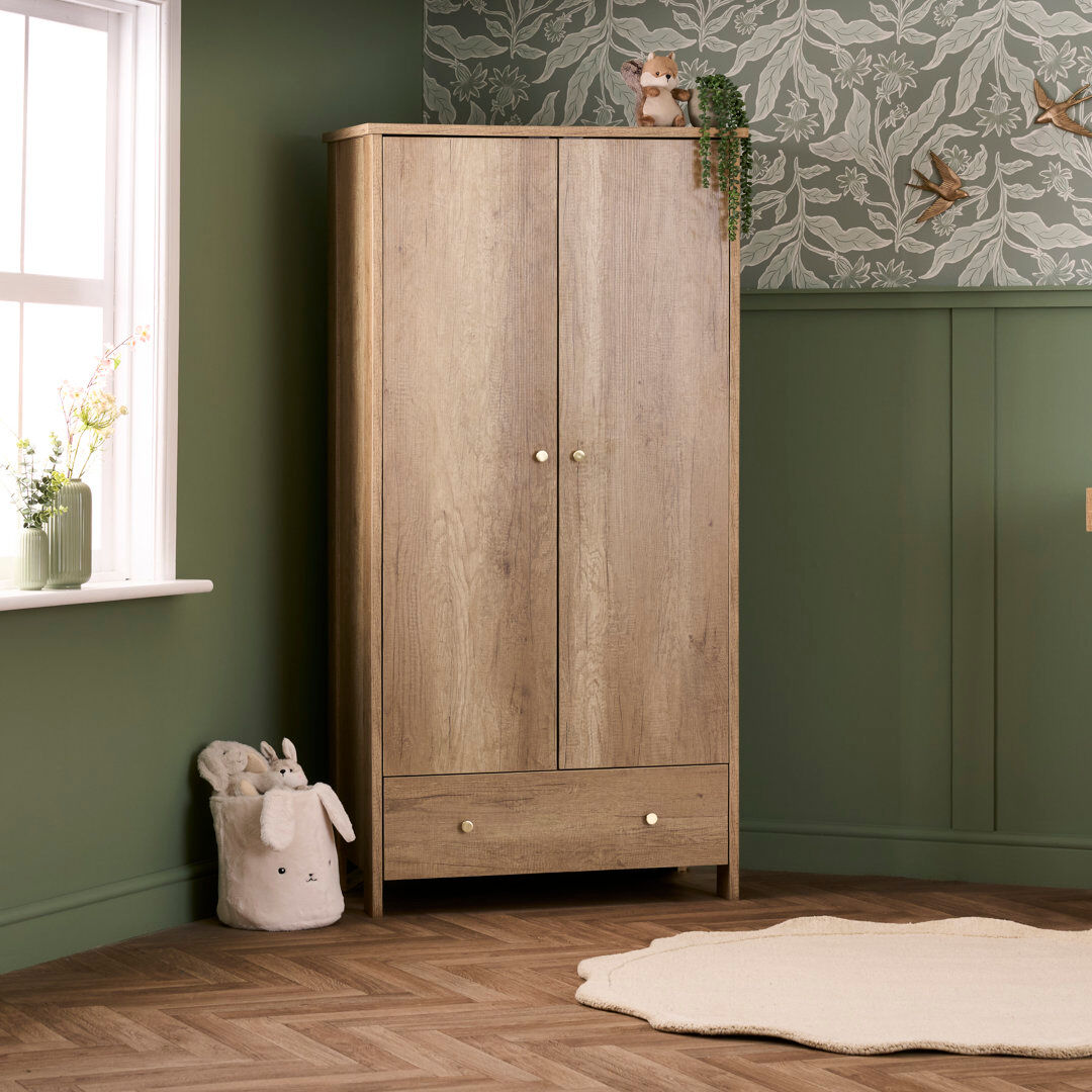 Obaby Nika Double Wardrobe Oak 85