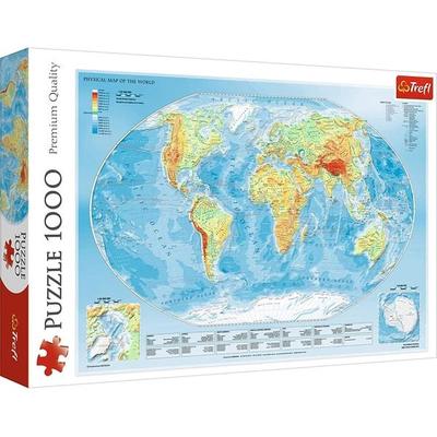 Puzzles - '1000' - Physische Weltkarte