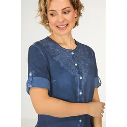 Viskose-Bluse in saphir in Größe 52 von DW-Shop, Saphir, 52