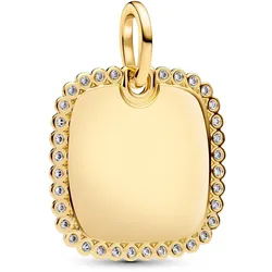 Pandora 364009C01 Anhänger Goldfarben Eckige Gravurplatte