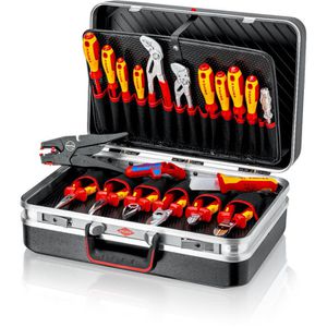 Knipex Werkzeugkoffer Vision 24 Elektro, 002120, 20-teilig, im Kunststoff Klappkoffer, VDE isoliert