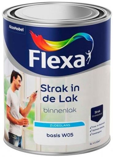 Flexa Strak in de Lak Zijdeglans - 1 Liter - Kleur   8711113110433   Verf