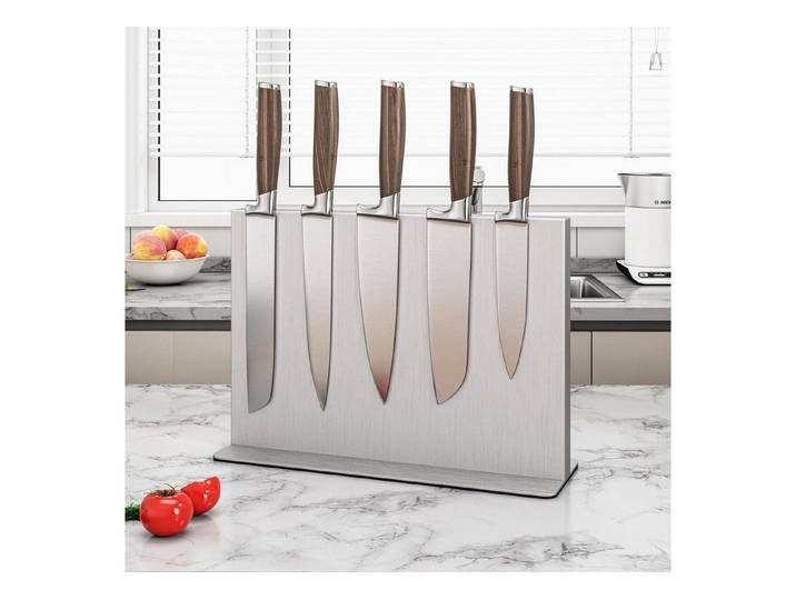 LuxusKollektion Magnet-Messerblock Magnetischer Messerblock Edelstahl Silber 30cm