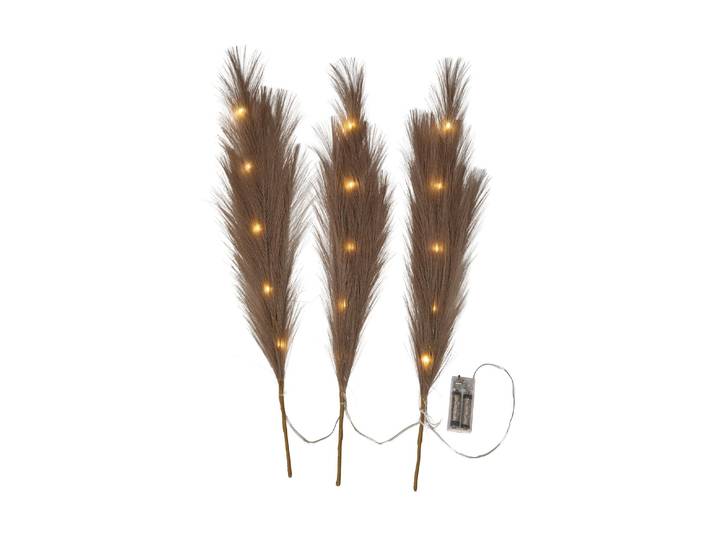 Dekoobjekt Zweig Plumes Indoor, 65 cm Höhe , braun (bunt), B/H/T: 30cm x 65cm, PARFORCE TRADITIONAL HUNTING, Dekofiguren, Leuchtender Dekozweig für Innenräume, Dekoobjekt