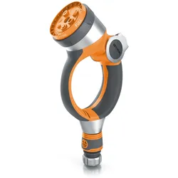 Brandson Garten-Handbrause | Gartenpistole Gartenbrause | 7 Sprühprofile | Schieberegler | Pistolengriff mit Halteclip | 1-8 bar Wasserdruck