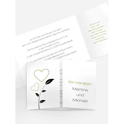 Einladungskarten Hochzeit selbst gestalten mit Spruch und Fotos im Onlinedesigner bei Meine-Kartenmanufaktur.de