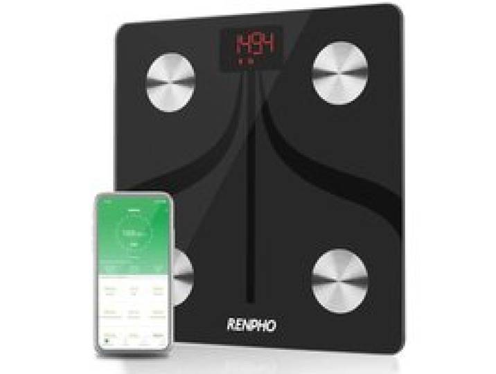 Pèse Personne - RENPHO - Impédancemètre Bluetooth - 13 Fonctions - Écran Rétroéclairé - Rechargeable USB
