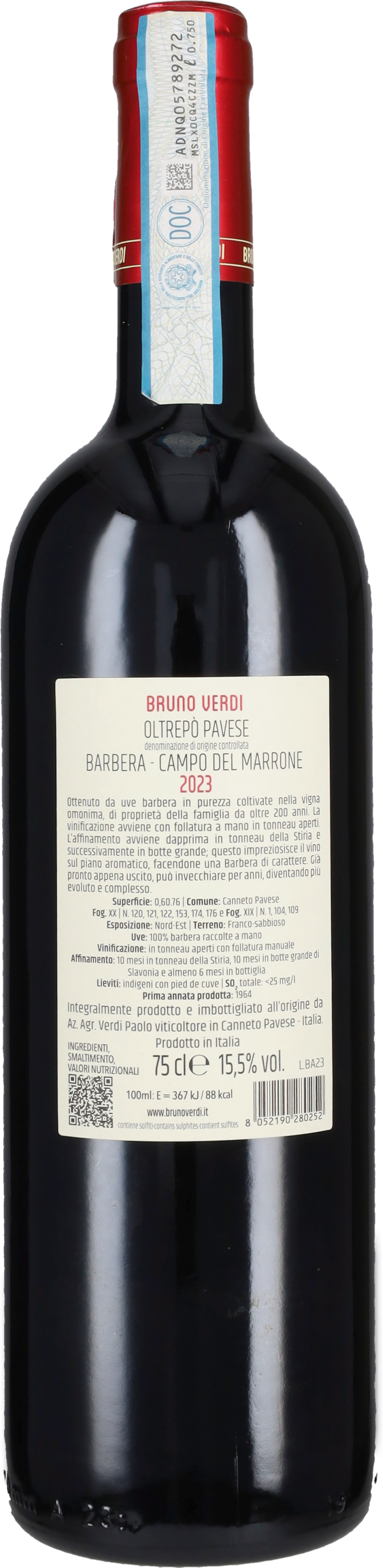 Verdi Bruno Barbera 'Campo del Marrone' Bruno Verdi 2023