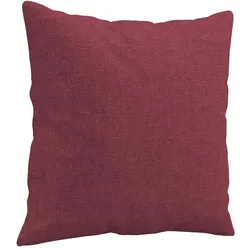 vidaXL, Sofa + Bettsofa, 2-tlg. Sofagarnitur mit Kissen Weinrot Stoff,Farbe (2-Sitzer)