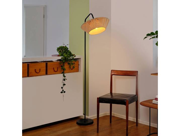 OSRAM Stehlampe Decor Stripes, creme / amber, für Wohn- / Esszimmer, Textil / Stoff / Seide