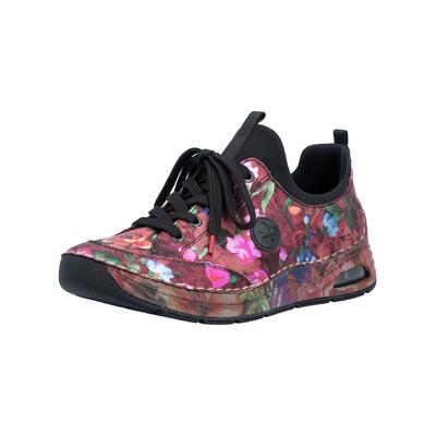 Sneaker RIEKER "Rieker Sneaker Lederimitat", Damen, Gr. 37, bunt (multi), Lederimitat, Schuhe Sneaker