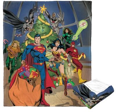 Wb Dc Justice League Holiday Team Work Silk Touch Throw by The Northwest in O
