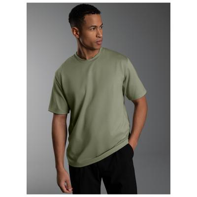 T-Shirt TRIGEMA "TRIGEMA T-Shirt in Piqué-Qualität", Herren, Gr. M, grün (salbei), Piqué, 100% Baumwolle, Basic, Rundhals, Shirts T-Shirt