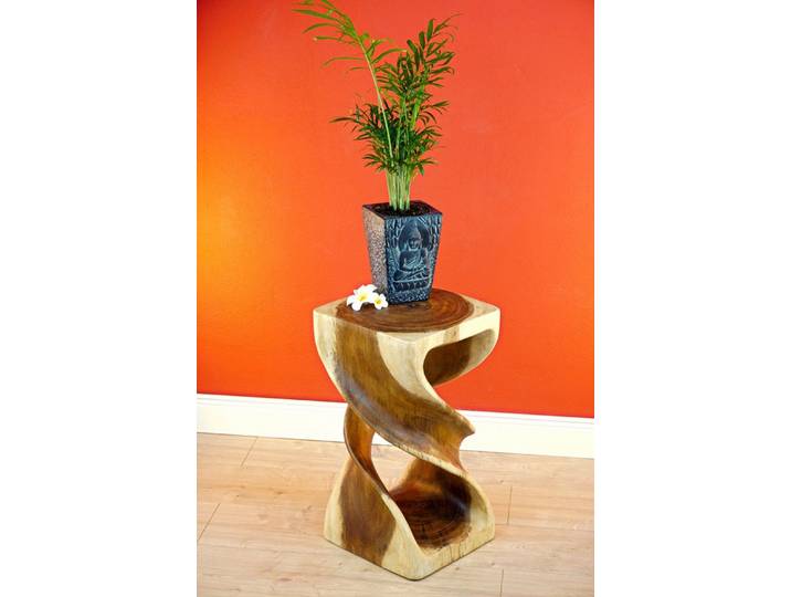 Kinaree Beistelltisch Suar Holz Beistelltisch DOUBLE TWIST, Akazie Massivholz, Naturprodukt, Handgefertigt, Unikate