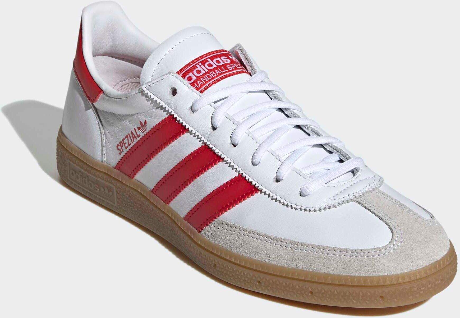 Sneaker ADIDAS PERFORMANCE "HANDBALL SPEZIAL", Herren, Gr. 38,5, ftwwht, betsc, benfica lissabon, Leder, Schuhe Sneaker ftwwht, betsc, benfica lissabon 38,5