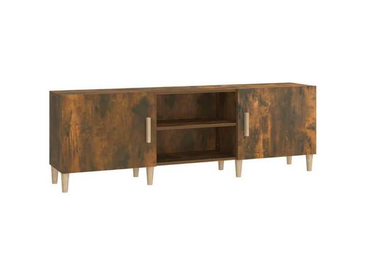 Meuble TV - Meuble de télévision - chêne fumé - 150x30x50 cm - en Bois d'ingénierie