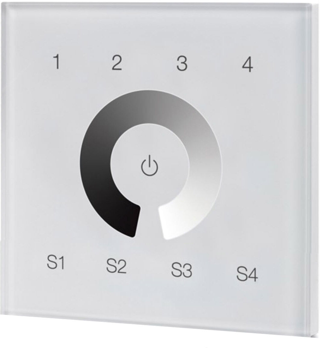 Isoled Dali 4 Gruppen / 4 Szenen Einbau-Touch Master-Dimmer, Weiß, 100-240v Ac / Dali-Bus Spannung